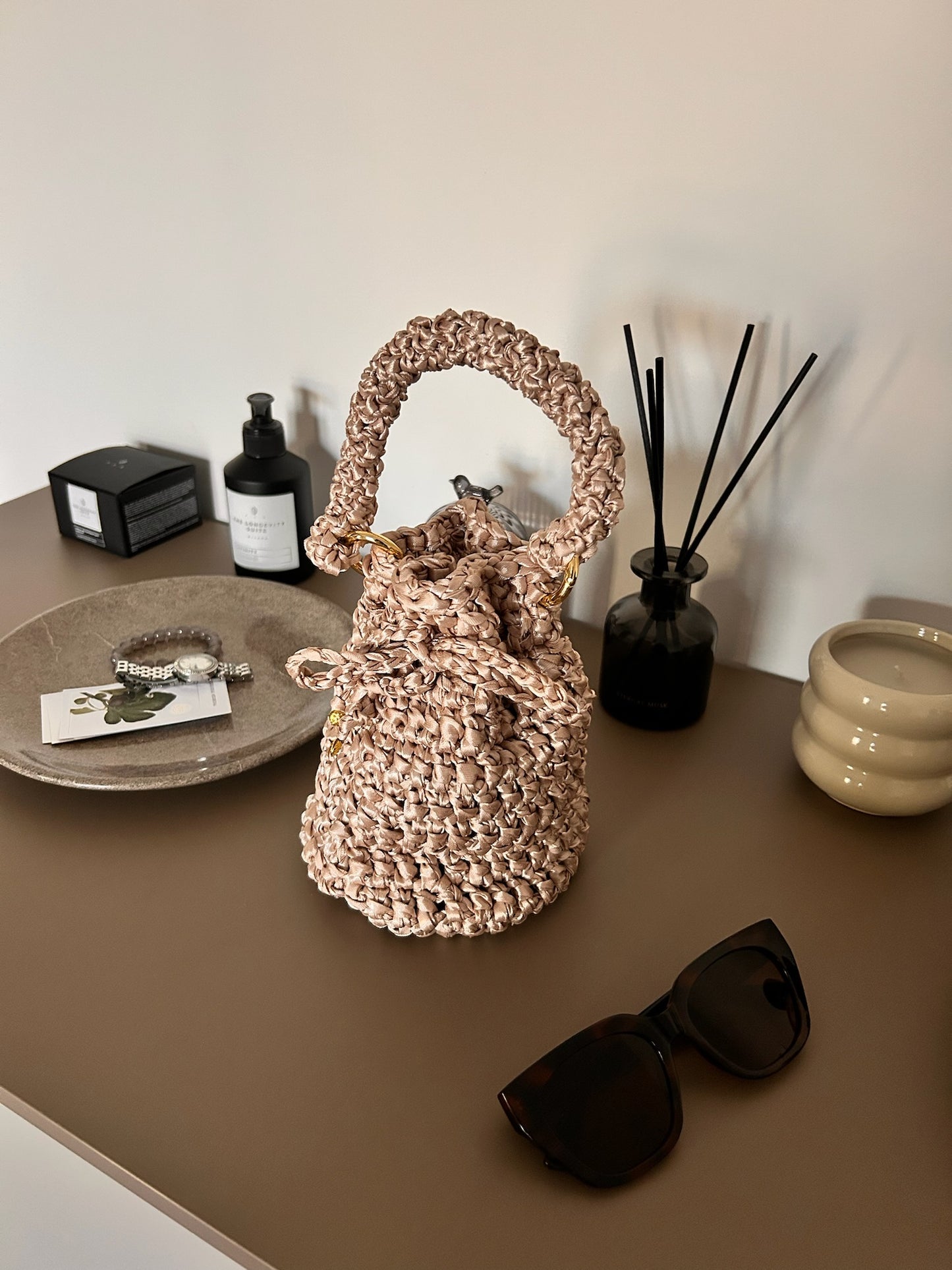Aurora – Pochette sacca in raso
