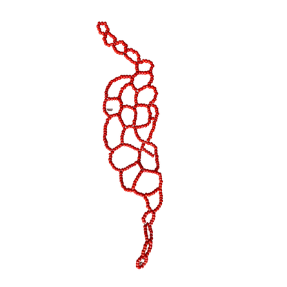 collana con perline gioielli, colore rosso